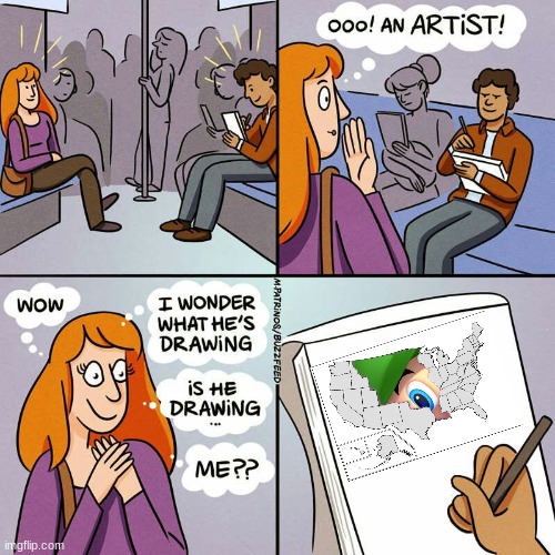 Luigiana Purchase | image tagged in is he drawing me | made w/ Imgflip meme maker