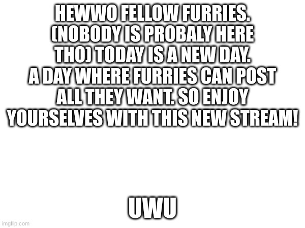 good morning | HEWWO FELLOW FURRIES. (NOBODY IS PROBALY HERE THO) TODAY IS A NEW DAY. A DAY WHERE FURRIES CAN POST ALL THEY WANT. SO ENJOY YOURSELVES WITH THIS NEW STREAM! UWU | image tagged in good morning,furry | made w/ Imgflip meme maker