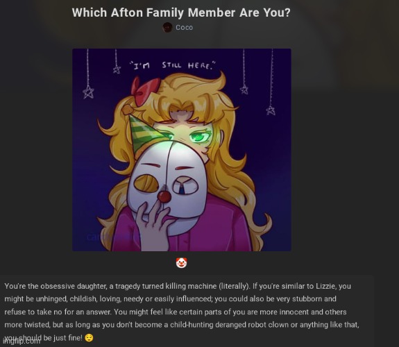 I took the quiz and got this :) | made w/ Imgflip meme maker