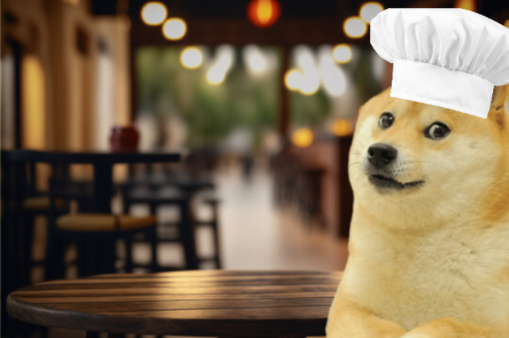Doge owns a restaurant Blank Meme Template