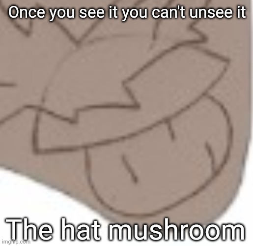 It's on the new ove drawing | Once you see it you can't unsee it; The hat mushroom | made w/ Imgflip meme maker
