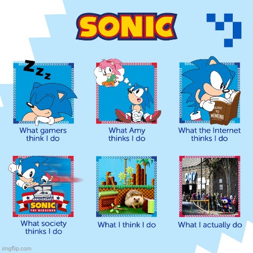 What i actually do | image tagged in what people think i do,standing in line,sonic the hedgehog | made w/ Imgflip meme maker