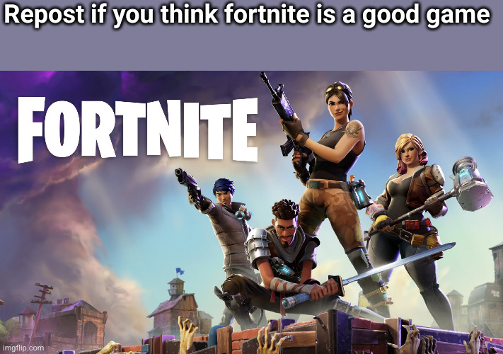 Fortnite | Repost if you think fortnite is a good game | image tagged in fortnite | made w/ Imgflip meme maker