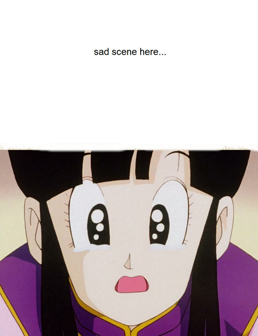 High Quality chi chi crying for who Blank Meme Template