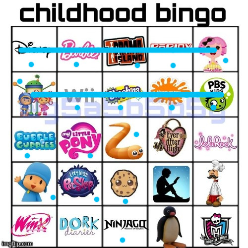 Childhood bingo | image tagged in childhood bingo | made w/ Imgflip meme maker