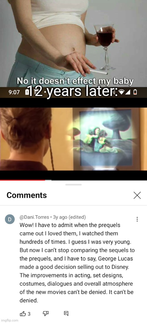 We're reaching levels of intelligence that shouldn't be possible... | 12 years later: | image tagged in starwars | made w/ Imgflip meme maker