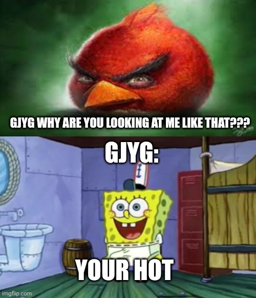 GJYG WHY ARE YOU LOOKING AT ME LIKE THAT??? GJYG: YOUR HOT | made w/ Imgflip meme maker