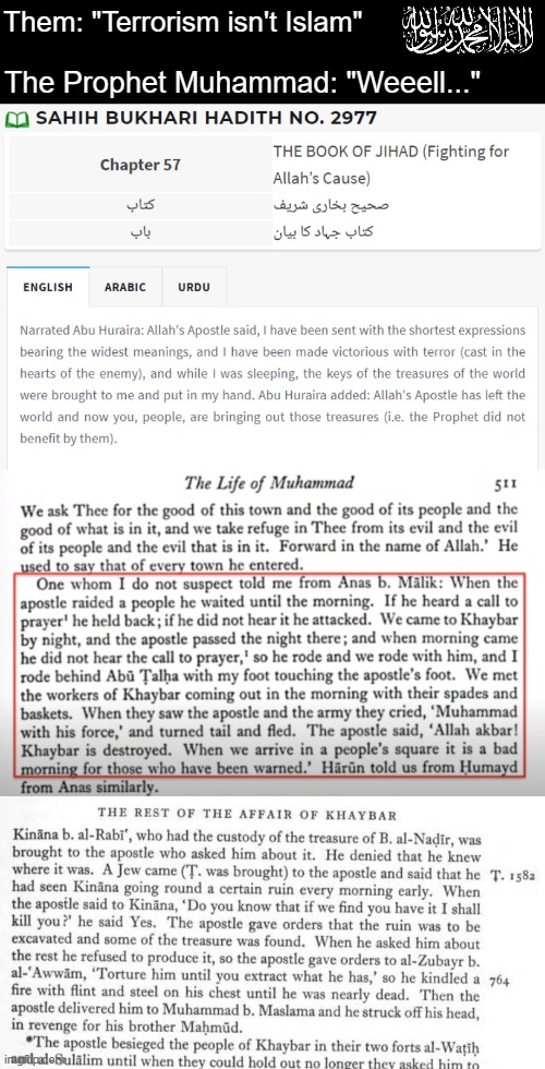 You may not know, but your religious organizers do | Them: "Terrorism isn't Islam"; The Prophet Muhammad: "Weeell..." | image tagged in islam,muhammad | made w/ Imgflip meme maker