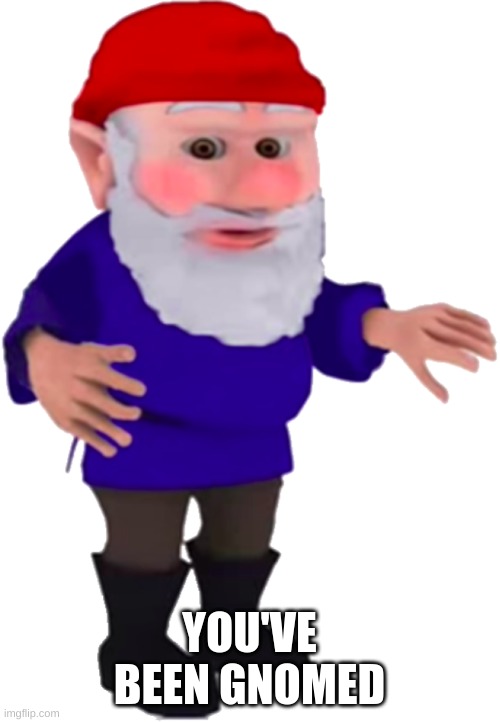 Gnome | YOU'VE BEEN GNOMED | image tagged in gnome | made w/ Imgflip meme maker