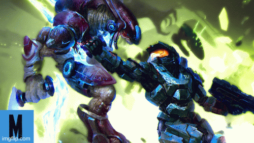 117 vs elite | image tagged in gifs,halo | made w/ Imgflip images-to-gif maker