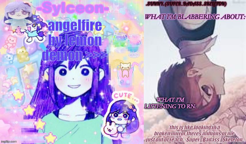 SBS and auby's temp | angelfire by lemon demon >>> | image tagged in sbs and auby's temp | made w/ Imgflip meme maker