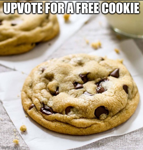 I’m not joking, if i reach 2000 upvotes I’ll give cookies. I’m mr beast? | UPVOTE FOR A FREE COOKIE | image tagged in cookie | made w/ Imgflip meme maker