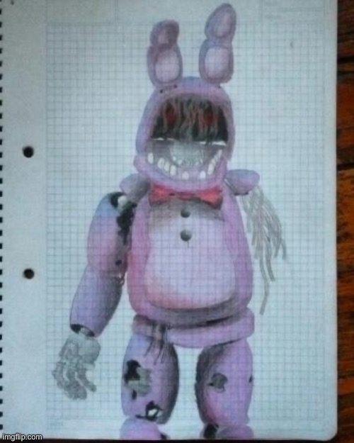 image tagged in withered bonnie drawn by cloud irl | made w/ Imgflip meme maker