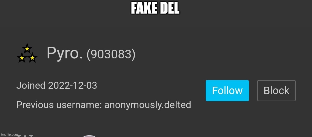 FAKE DEL | made w/ Imgflip meme maker