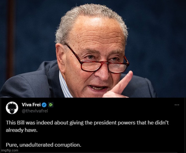 Schumer really is evil. 8evf6s