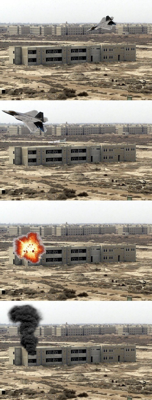 First NATO Strike(cannot be called bulletproof or miss as it was directly guided to it's target) | made w/ Imgflip meme maker