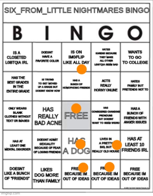 Six_from_Little_Nightmares bingo | image tagged in six_from_little_nightmares bingo | made w/ Imgflip meme maker
