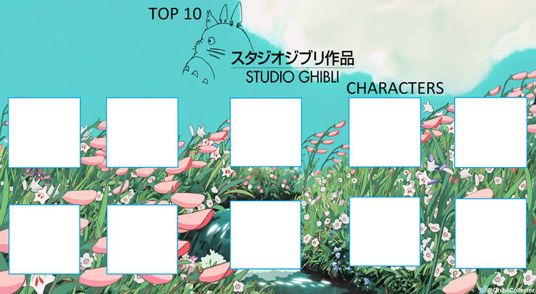 High Quality top 10 studio ghibli characters Blank Meme Template