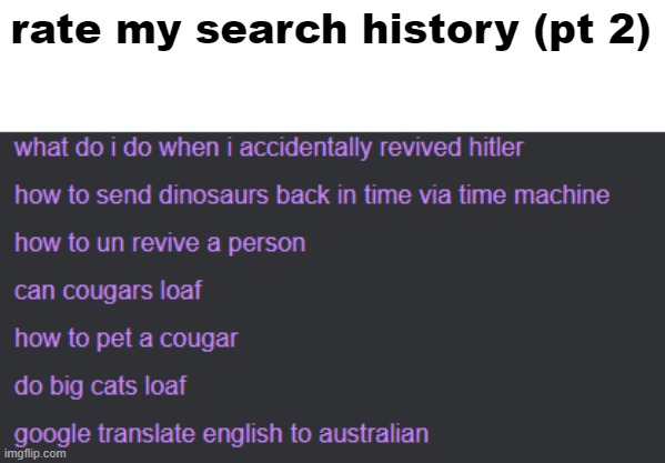 rate my search history (pt 2) | made w/ Imgflip meme maker