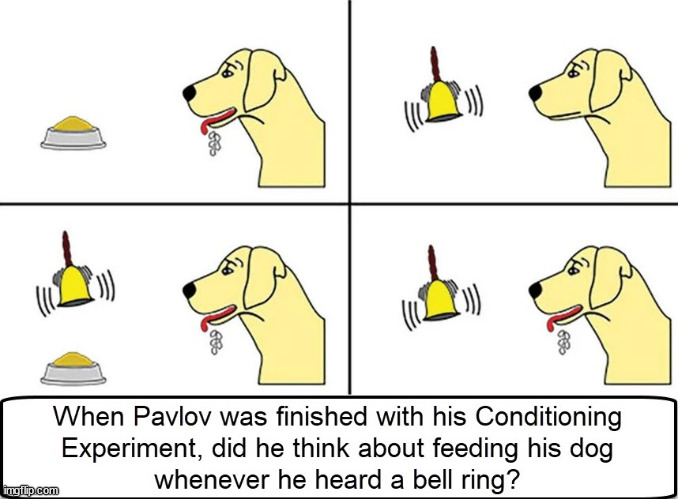 I think Pavlov couldn't have been immune | image tagged in conditioning | made w/ Imgflip meme maker