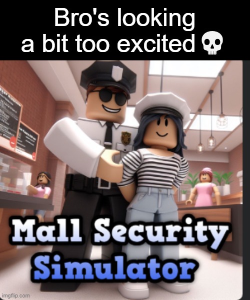 Roblox thumbnails are crazy | Bro's looking a bit too excited💀 | image tagged in roblox,sus | made w/ Imgflip meme maker
