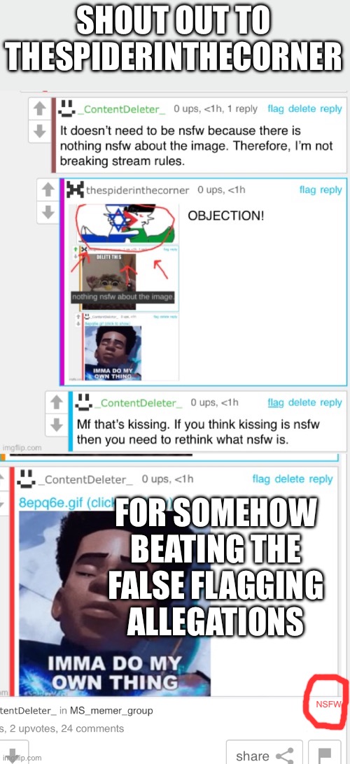 It’s official guys, kissing is nsfw | SHOUT OUT TO THESPIDERINTHECORNER; FOR SOMEHOW BEATING THE FALSE FLAGGING ALLEGATIONS | made w/ Imgflip meme maker