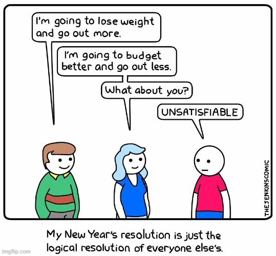 image tagged in new years resolutions,unsatisfiable | made w/ Imgflip meme maker