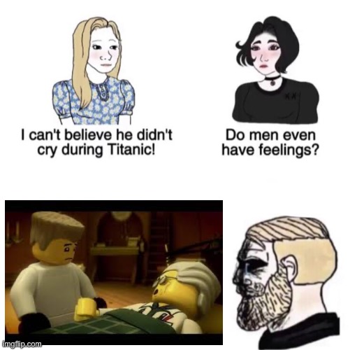 Lego Ninjago | image tagged in chad crying | made w/ Imgflip meme maker