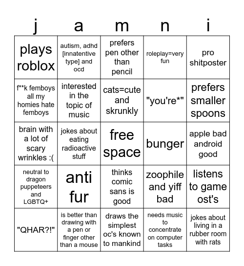 High Quality Jammymemefuel bingo Blank Meme Template