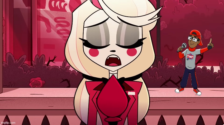 does she know? | image tagged in charlie singing | made w/ Imgflip meme maker