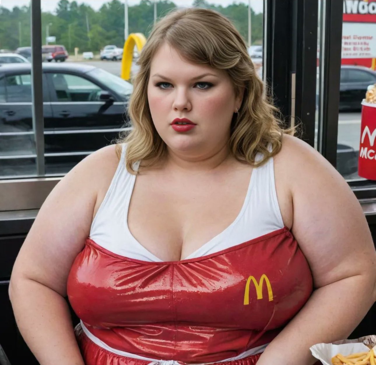 High Quality Fat Taylor Swift Trailer Swift Mc Swift McDonald's Blank Meme Template