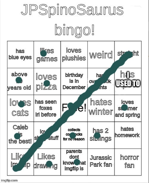 I USED TO | image tagged in jpspinosaurus bingo updated | made w/ Imgflip meme maker