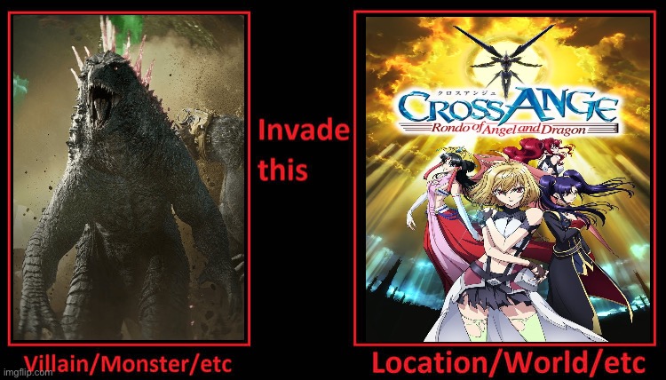 What is Godzilla(MV) Invades Cross Ange | image tagged in meme | made w/ Imgflip meme maker