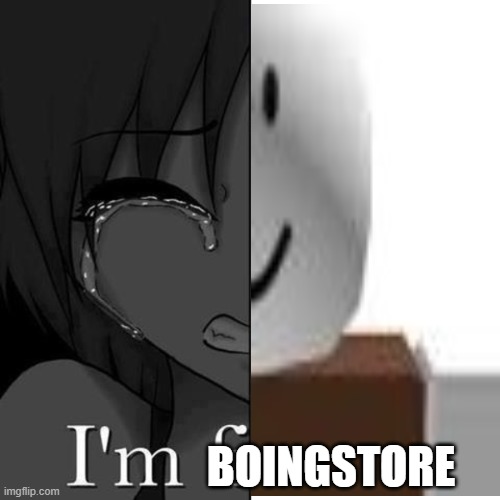 Im Boingstore | BOINGSTORE | image tagged in im fine | made w/ Imgflip meme maker