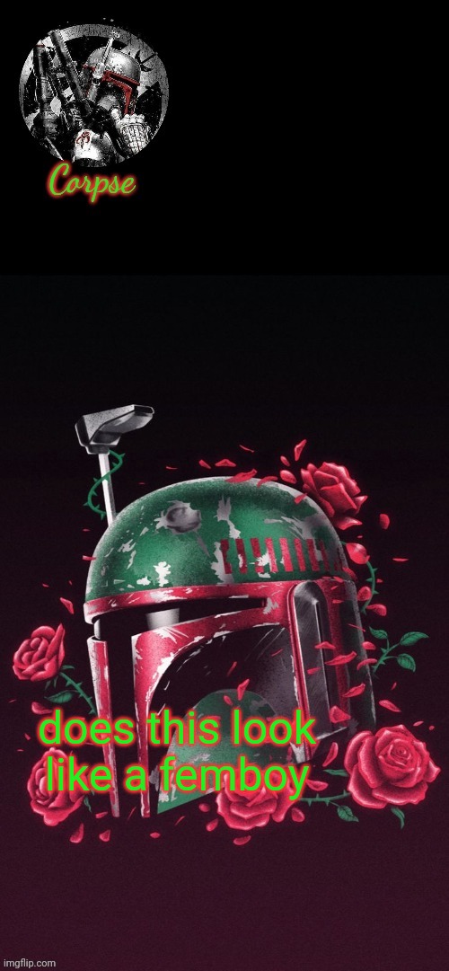 Lmao | does this look like a femboy | image tagged in mandalorians 3 | made w/ Imgflip meme maker