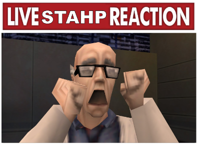 live stahp reaction 2 Blank Meme Template