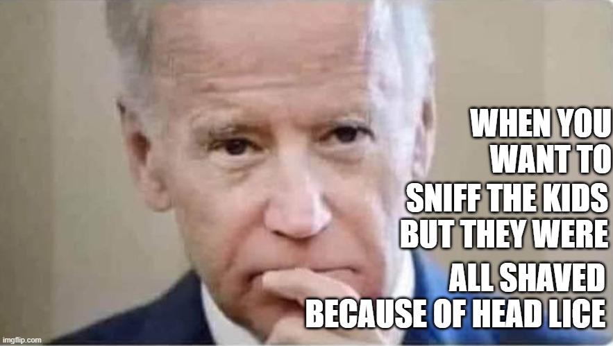 Sniffles the clown | WHEN YOU
WANT TO; SNIFF THE KIDS
BUT THEY WERE; ALL SHAVED
BECAUSE OF HEAD LICE | image tagged in joe biden,biden,pedo,pedophile,pedophiles,fjb | made w/ Imgflip meme maker