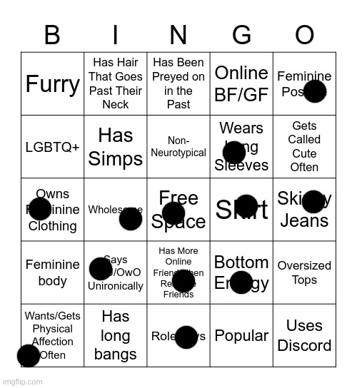 Femboy Bingo - Imgflip