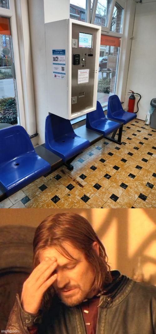 The seats | image tagged in frustrated boromir,you had one job,memes,seats,seat,chairs | made w/ Imgflip meme maker