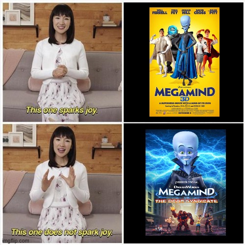 That aged poorly | image tagged in marie kondo spark joy,megamind | made w/ Imgflip meme maker