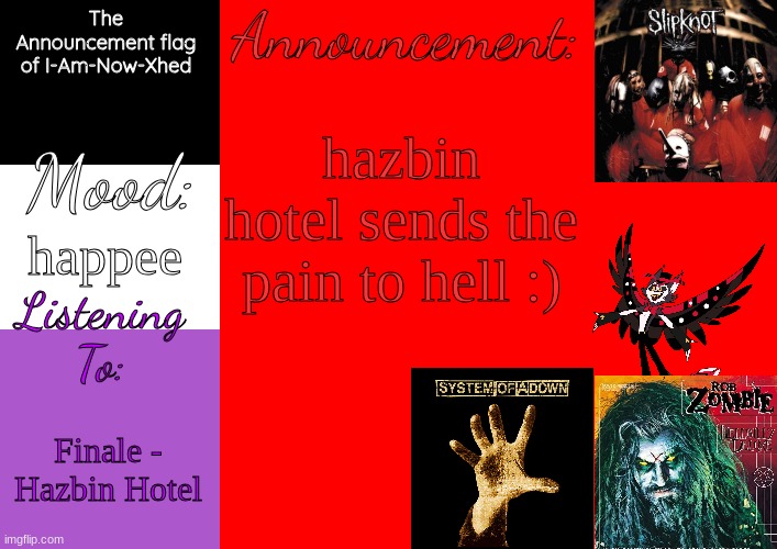 i just love the Vee's | hazbin hotel sends the pain to hell :); happee; Finale - Hazbin Hotel | image tagged in i-am-now-xhed's temp by henryomg01 | made w/ Imgflip meme maker