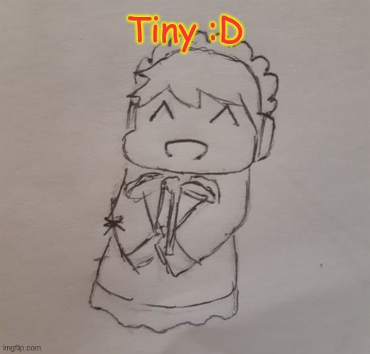 Shadowskul does it again (she was a he) | Tiny :D | image tagged in spark | made w/ Imgflip meme maker