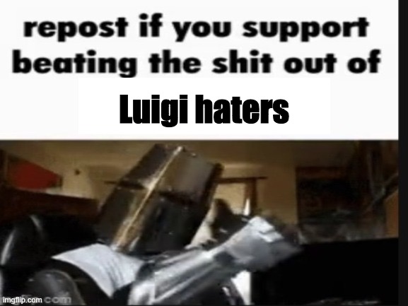 repost if you support beating the shit out of pedophiles | Luigi haters | image tagged in repost if you support beating the shit out of pedophiles | made w/ Imgflip meme maker