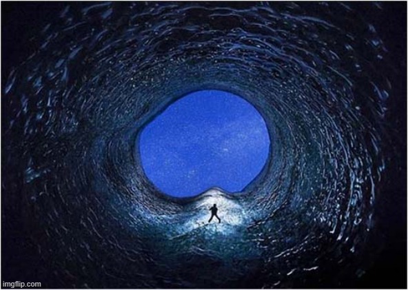 Ice Climbing To The Stars ! | image tagged in ice cave,climbing,stars | made w/ Imgflip meme maker