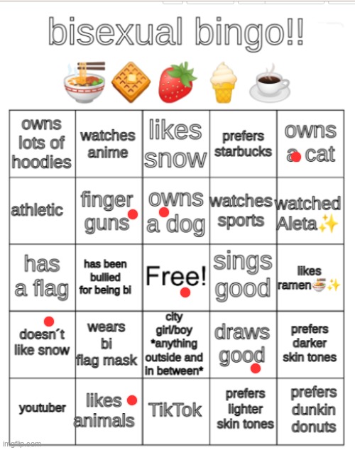 bi bingo | image tagged in bi bingo | made w/ Imgflip meme maker