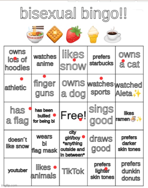 bi bingo | image tagged in bi bingo | made w/ Imgflip meme maker