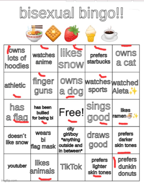 bi bingo | image tagged in bi bingo | made w/ Imgflip meme maker