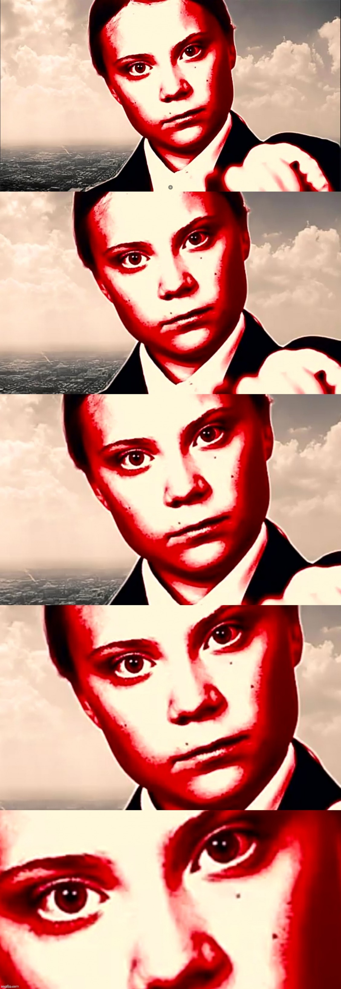 Greta Thunberg color glare multi | image tagged in greta thunberg color glare multi | made w/ Imgflip meme maker