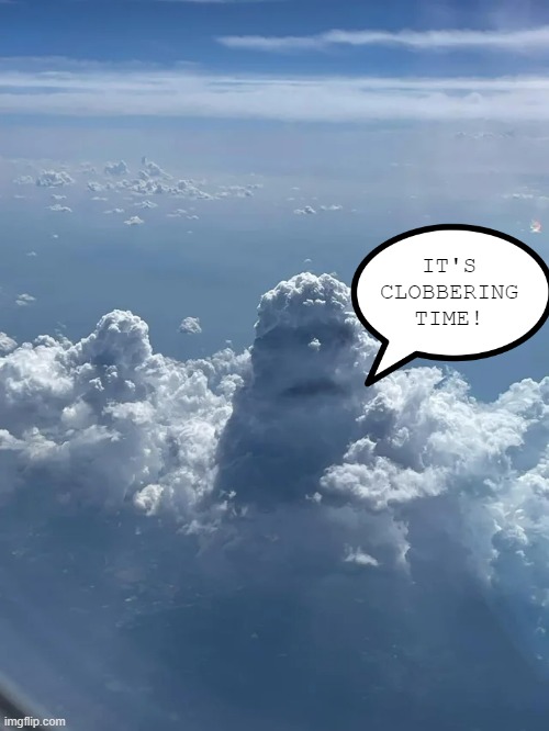 The Thing in the Sky | IT'S CLOBBERING TIME! | image tagged in fantastic four | made w/ Imgflip meme maker