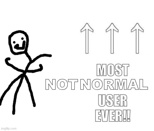 most not normal user ever Blank Meme Template